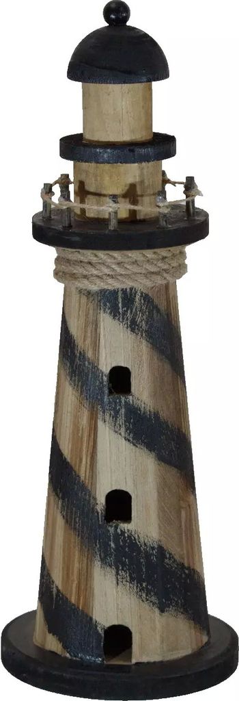 Deko Leuchtturm Holz Maritim Garten Figur Skulptur Objekt Turm