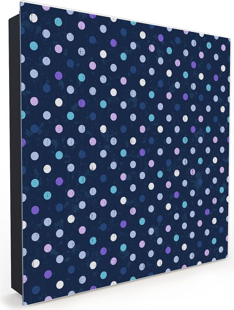 Nachbildung-Schlüsselkasten, Magnetpinnwand und Memoboard mit Glasfront Motiv Tupfen auf Hintergrund