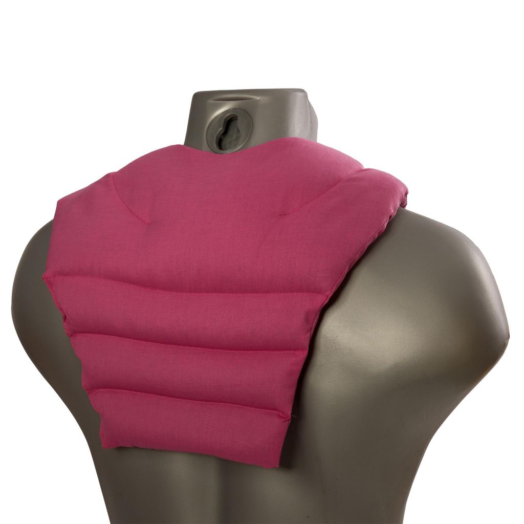 Nackenhörnchen mit Rückenteil - pink - Traubenkernkissen - Nackenkissen - Rücken Wärmekissen