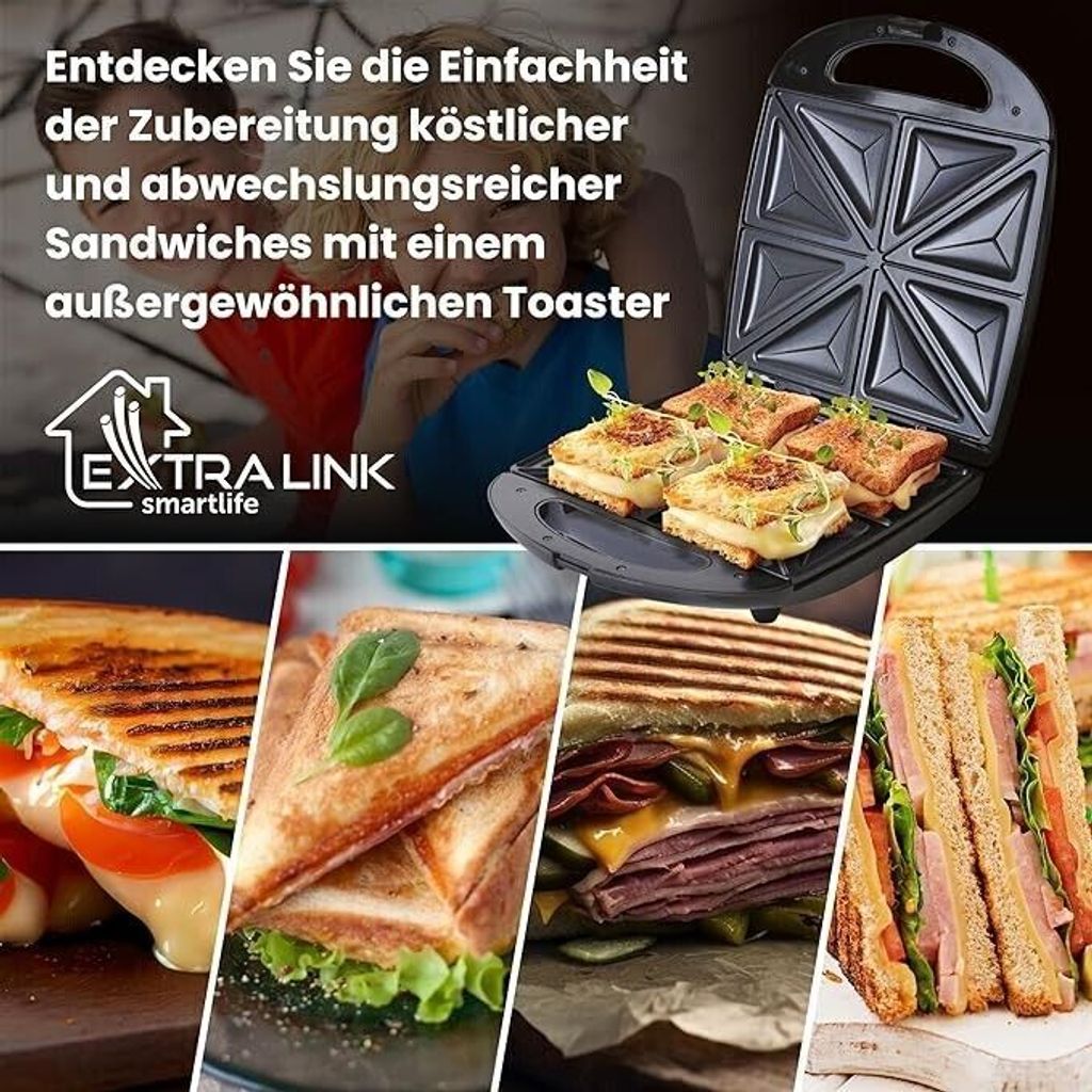 XXL Sandwich Toaster Sandwichmaker Sandwichtoaster Produktbild 4