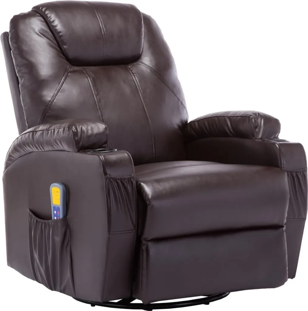 Fauteuil de massage à bascule marron - Rocking chair relax confort