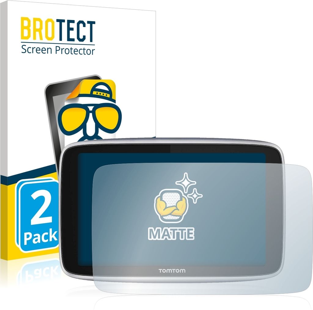 2x BROTECT Schutzfolie für TomTom GO Premium X / TomTom GO Premium (6'') Displayschutz Displayschutzfolie Folie Matt Entspiegelungsfolie
