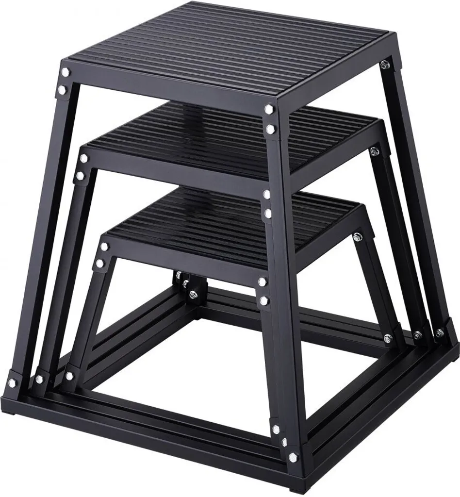 Boîte de saut pliométrique antidérapante - Set de 3 modules de Fitness