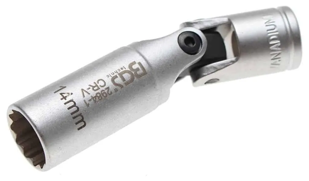 Douille articulée acier 14 mm 12 pans 3/8" - Bougie de haute précision