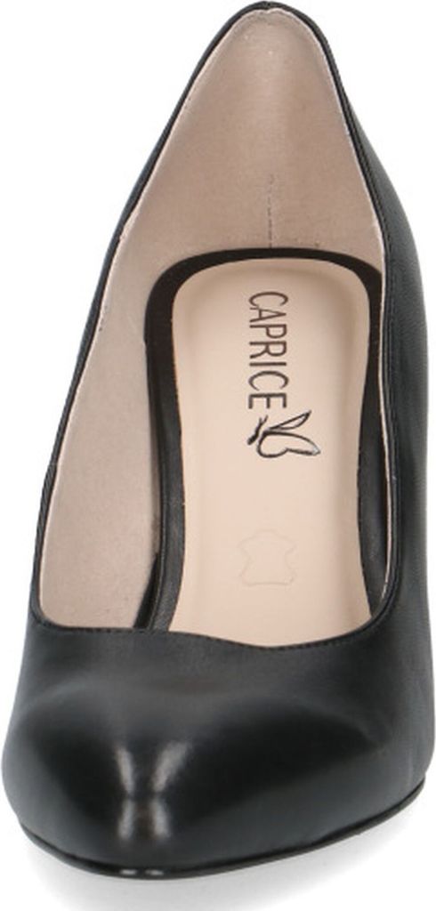 Caprice Damen Pumps High Heels Trichterabsatz Leder Wellenkante 9-22402-44, Größe:39 EU, Farbe:Schwarz