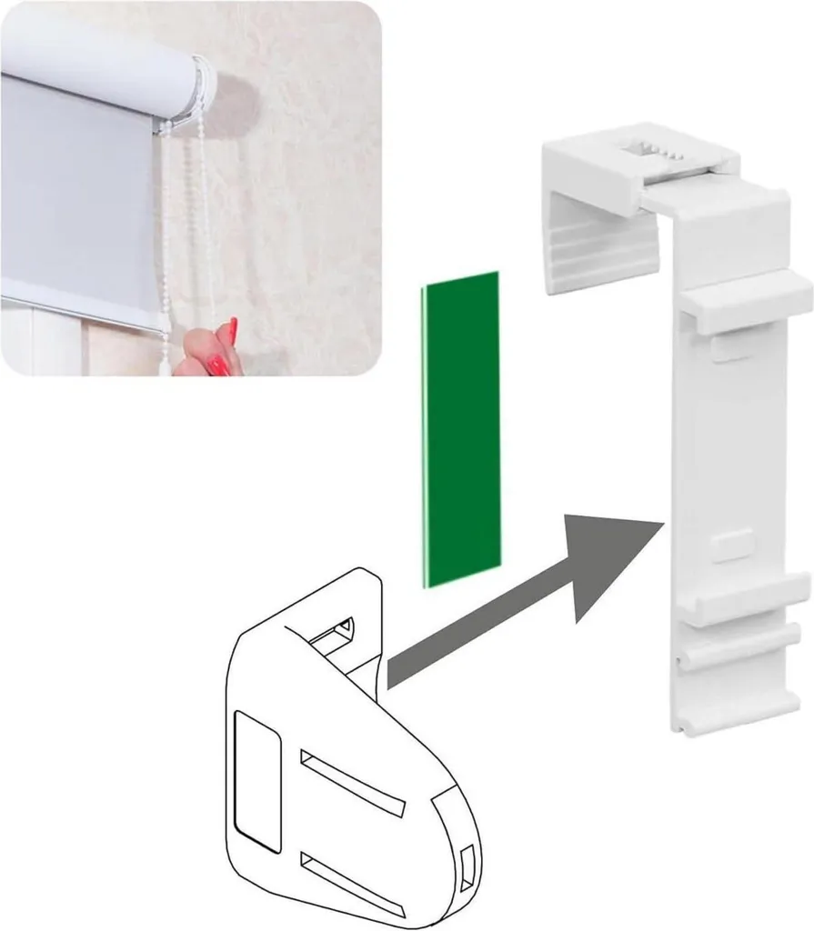 Lot de 8 fixations pour store double Klemmfix Duo à pincer ou à coller - 3