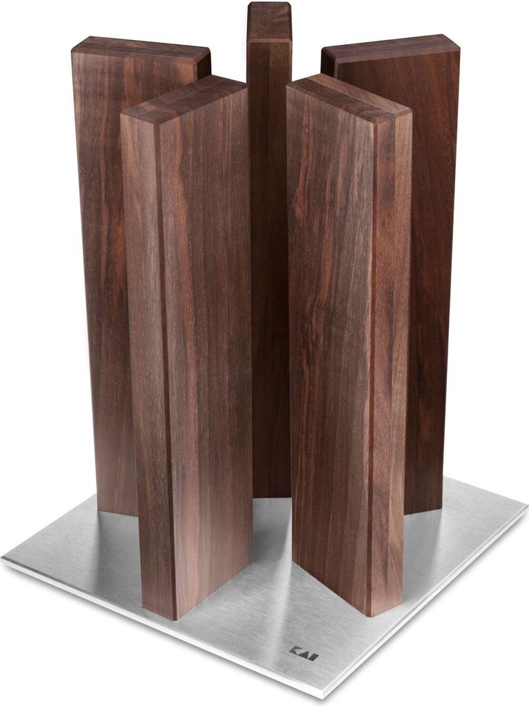 KAI Messerblock Stonehenge Edelstahl Walnuss magnetisch