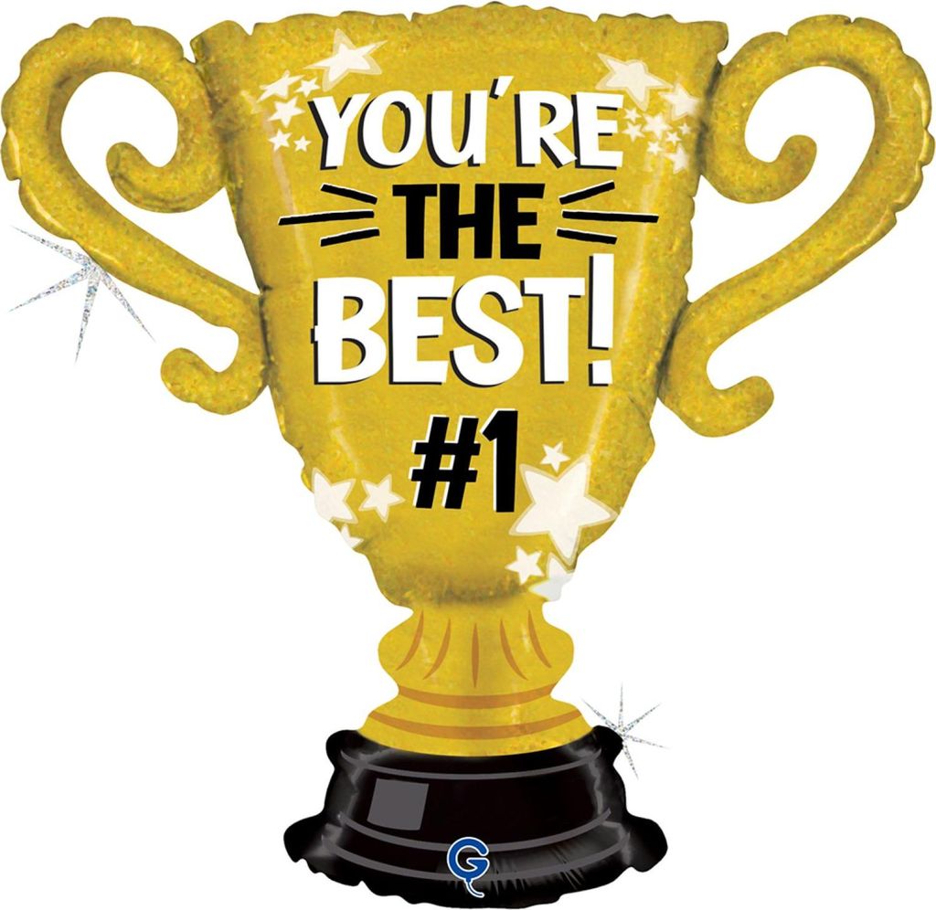 28" Folienballon Shape Pokal You´re the best! | 71 cm Produktbild 