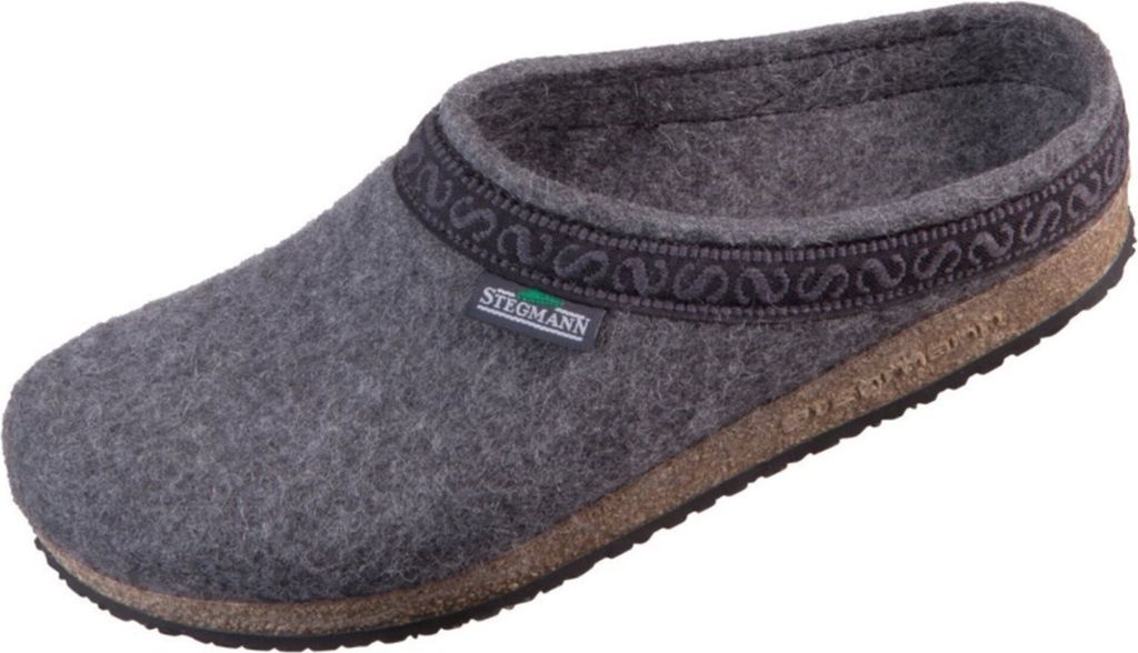 Stegmann Filz Clogs Hausschuh aus Wolle, Flexibles Kork-Latex-Fußbett, Bester Tragekomfort und optimale Passform