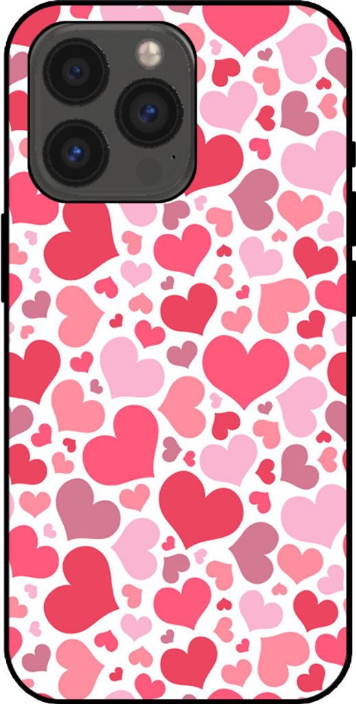 Smartphonica Telefon Fall geeignet für iPhone 13 Pro mit Herzen drucken - Herzen Design TPU Backcover Fall - Kinder Fall mit Herzen Design