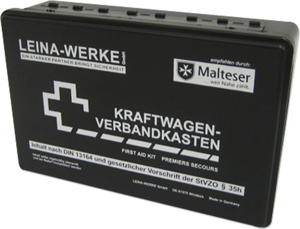 Kit Emergenza Auto Leina-Werke 10002 DIN 13164 Nero per Viaggi