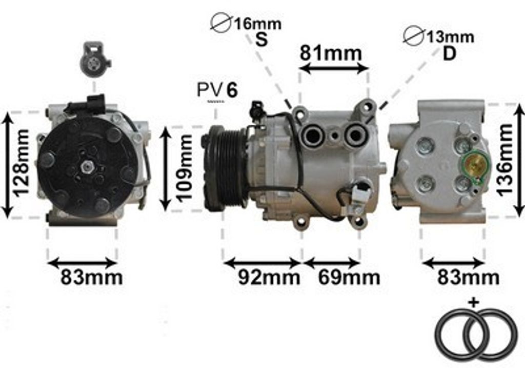 VAN WEZEL 1800K171 Klimaanlage Klimakompressor PAG 46 R134a für FORD MONDEO III Kombi (BWY) MONDEO III (B5Y) MONDEO III Stufenheck (B4Y)