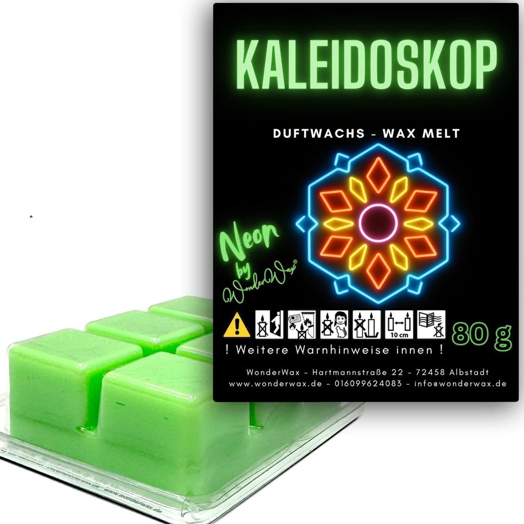 WonderWax Neon Duftwachs Wax Melts für Duftlampe, 6 Würfel Duftmelt Wachsmelt Sojawachs Neon Würfel für Raumdüfte, Wachs Duftöl Indoor Herbst...