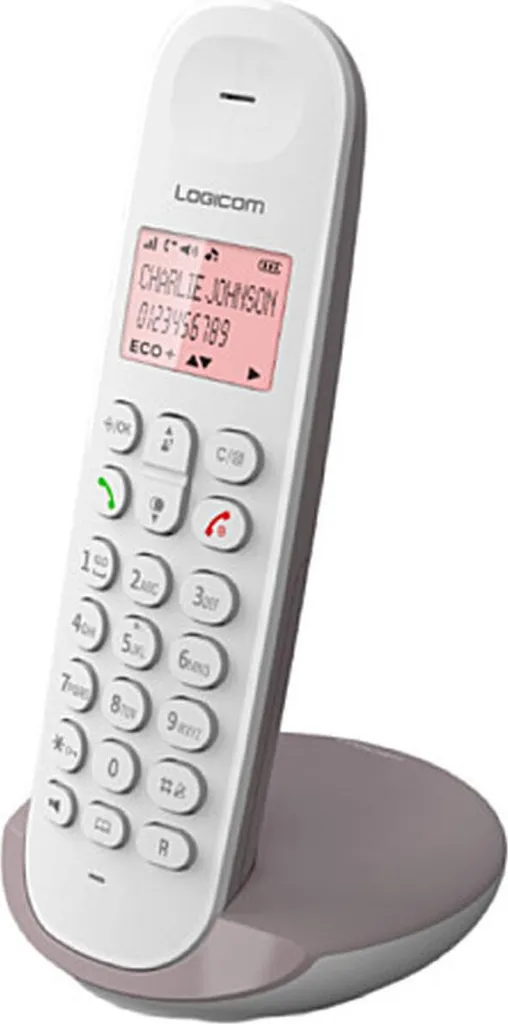 Téléphone Sans Fil Logicom Marron Taupe Design Moderne et Fiable Duo