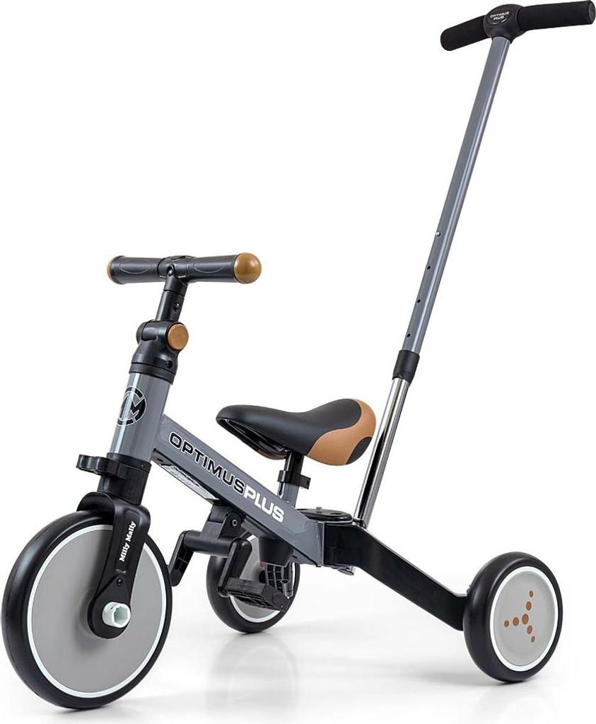 Milly Mally Rowerek 4w1 Optimus Plus Grey Zdjęcie produktu 