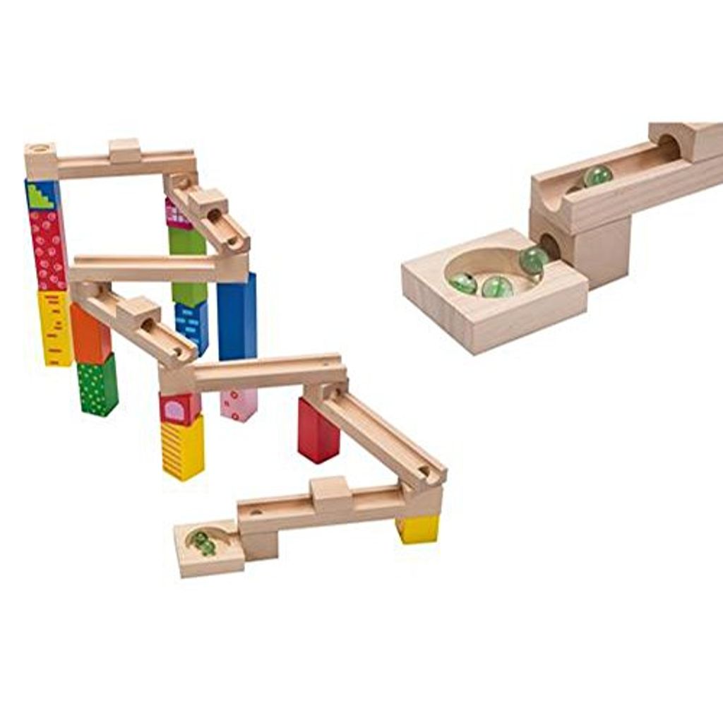 Jouéco 80036 Kugelbahn aus Holz, 33-teilig