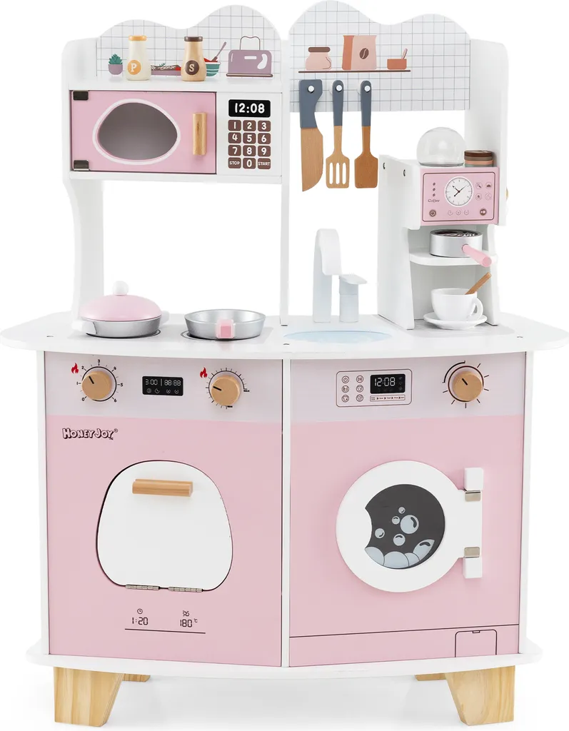 Cuisine Enfant Interactive avec Cafetière et Four avec Sons Réalistes
