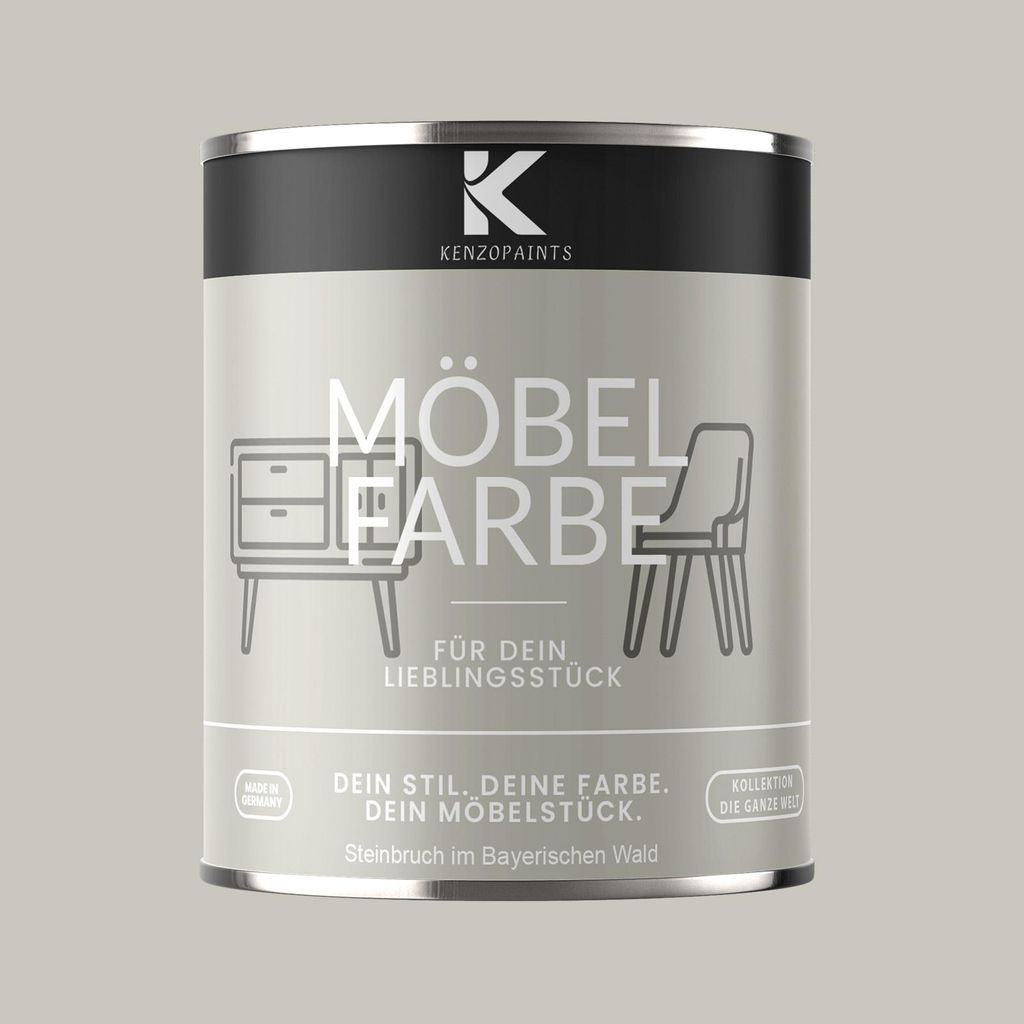 Kenzopaints 750ml Möbelfarbe Möbellack - Steinbruch im Produktbild 