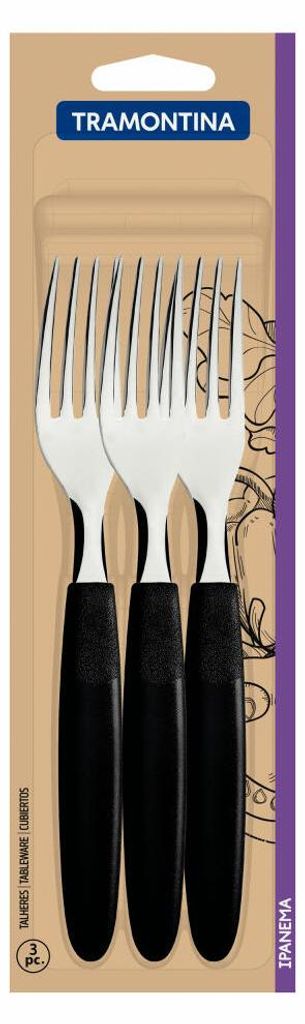 Tramontina IPANEMA Gabel, 3er Set, Speisegabeln, Essgabeln, Produktbild 