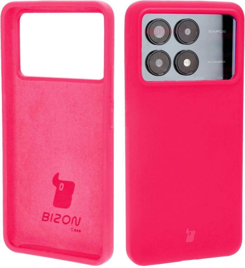 Bizon Soft Case für Xiaomi Poco F6 Pro, Neonpink