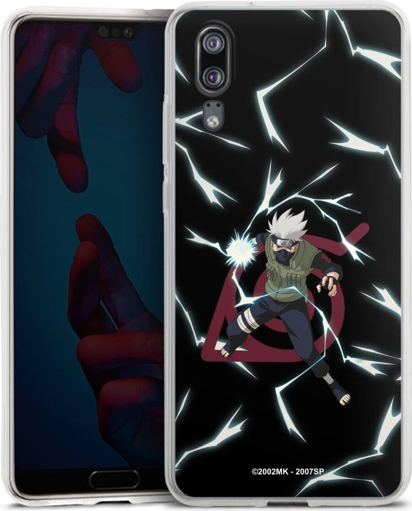 DeinDesign Handyhülle für Huawei P20 Silikon Hülle Case Smartphone Schutzhülle Naruto Shippuden Offizielles Lizenzprodukt Kakashi