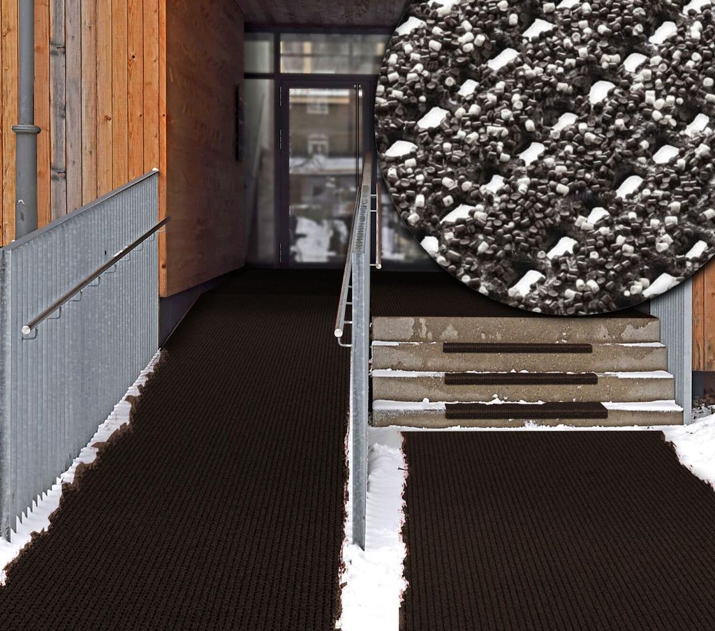 SafeStep AntiRutsch - Sicherheitsmatte PRO Braun 1,20 x 12,00 Meter