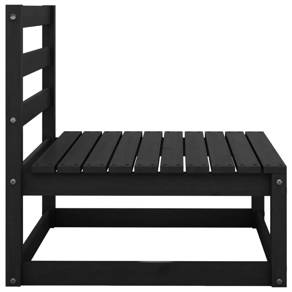 Set Divani Giardino 3 Pezzi vidaXL | Pino Nero Conveniente e Solido - 3