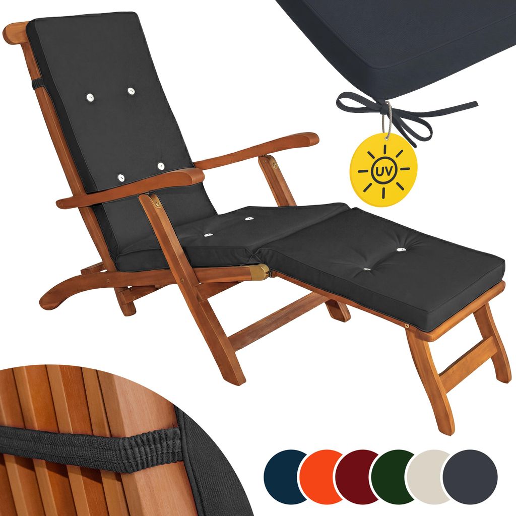 Detex Coussin pour chaise longue anthracite pour siège Image du produit 