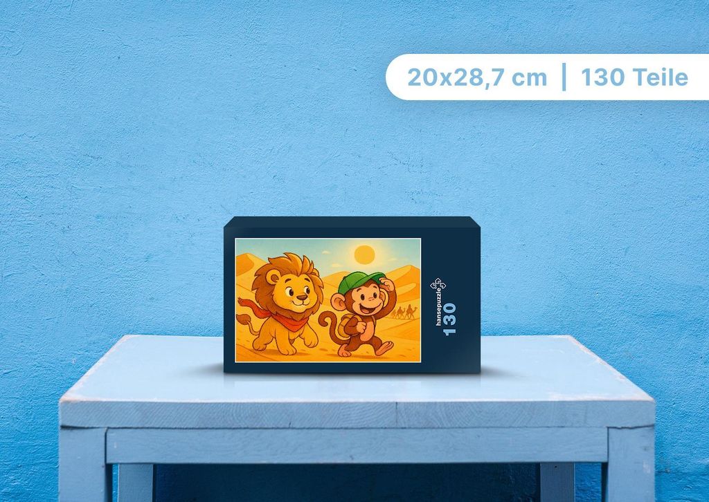 hansepuzzle 110823 - Buschi und Milo Puzzle, 130 Teile, Kinder, 28,7 x 20,0cm mit hochwertiger Aufbewahrung, Kartonbox & Beutel