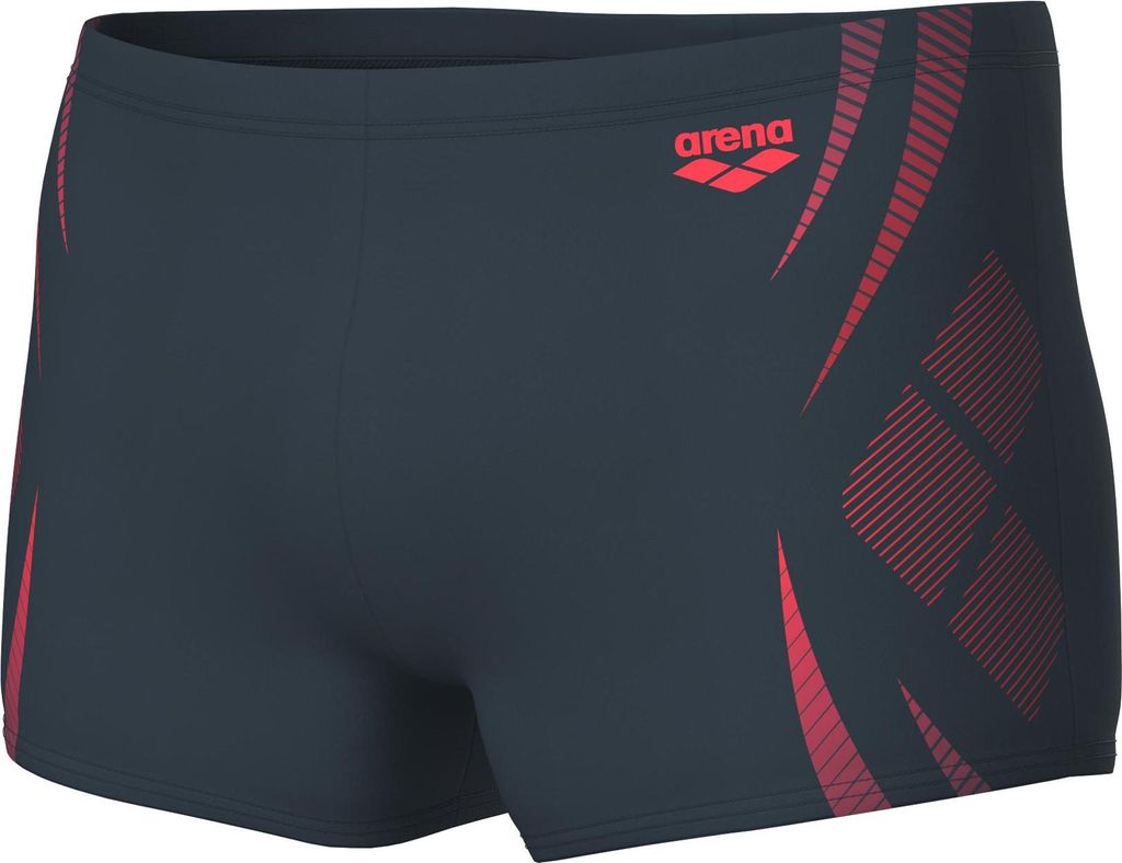 Arena POSEIDONIA SWIM SHORT ASPHALT-BRIGHT CORAL 7