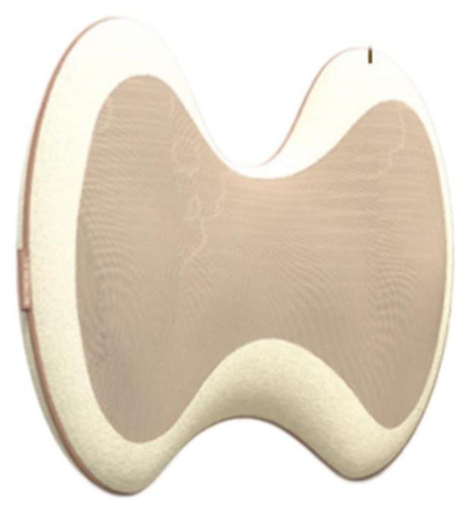 INF Beheiztes Lendenmassagekissen H-Form, Suede-Plüsch, 30.5cmx29cmx12cm