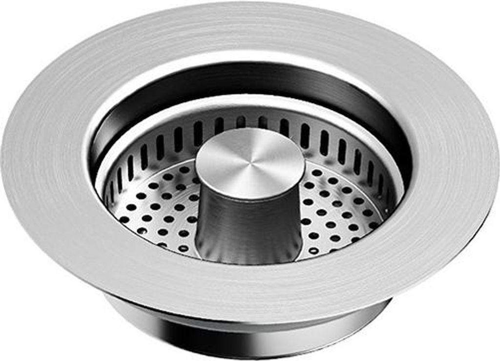 INF Wasserablauf Sieb 304 Edelstahl Spüle Pop-up Ventil mit Kupferkappe und Stange für Küche und Bad 1 Stück