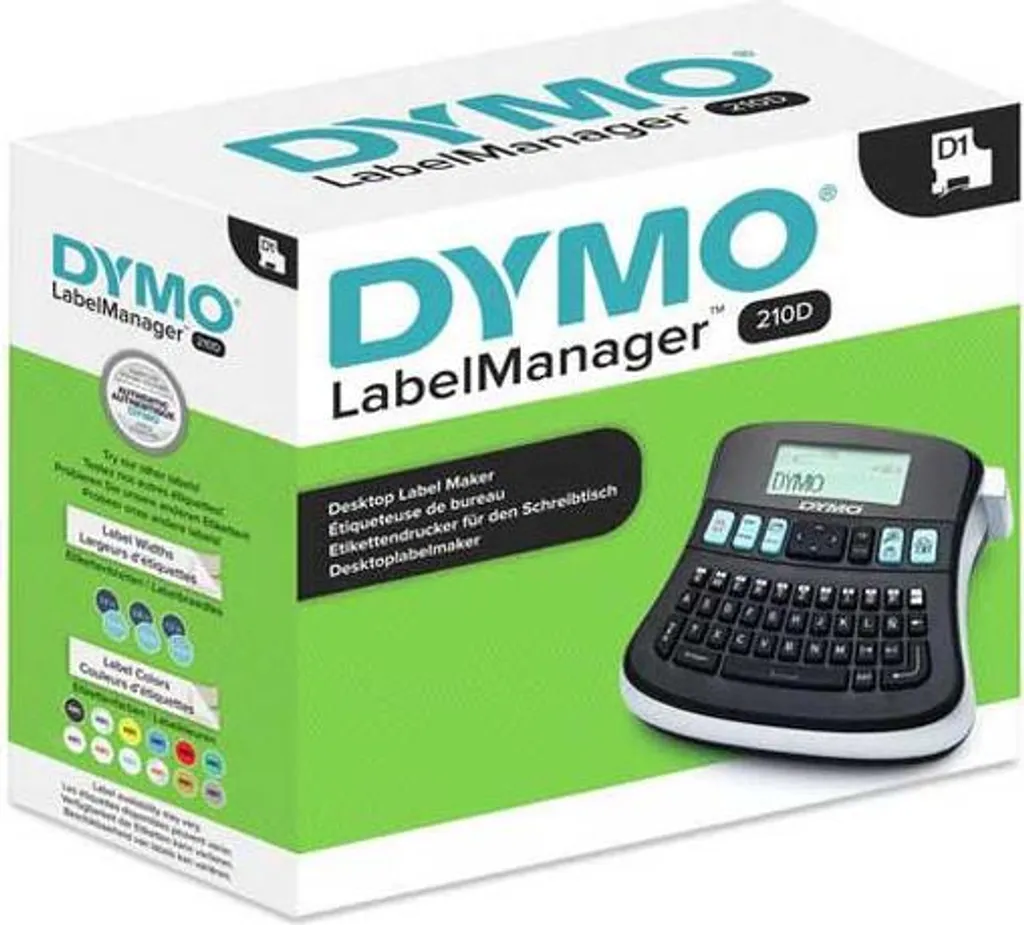 Dymo LabelManager 210D Étiqueteuse Transfert Thermique Noir et Blanc