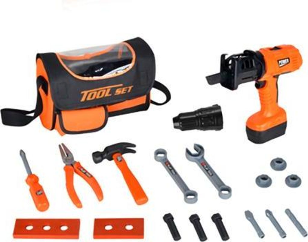 NEU !! Stoff -Werkzeugkasten mit Bohrer auf Batterie