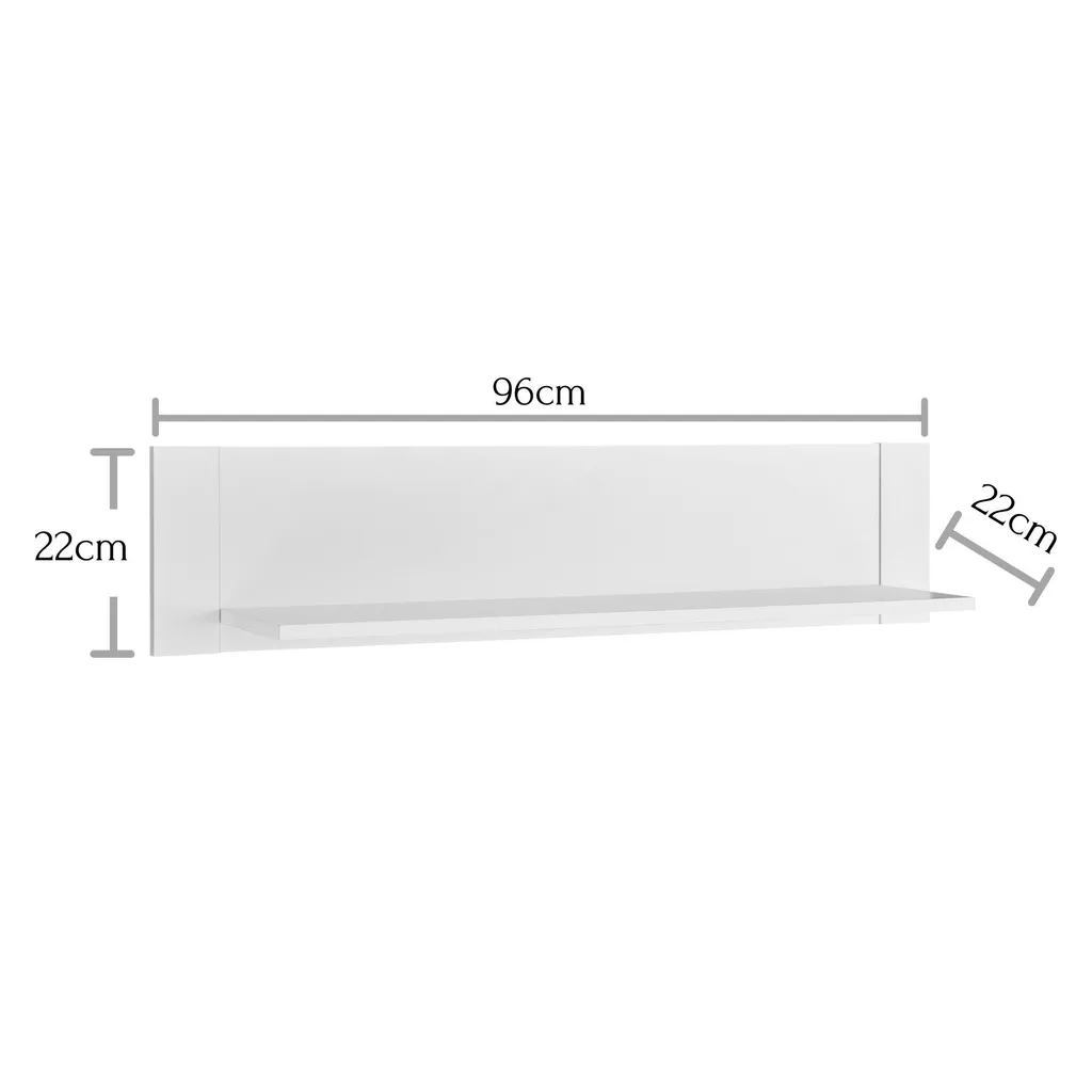 Étagère de rangement Alba blanche pour CD et petits objets dans le salon