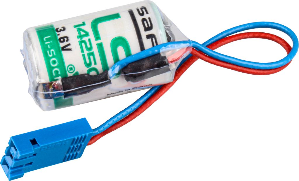 Saft Batterie LS14250 1/2 AA + DUBOX-FCI 65240-003-3P-2POLE-R85/B100