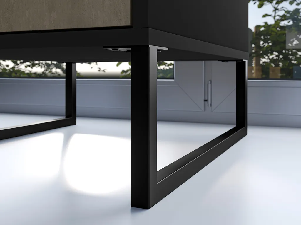 Bureau SABEL Noir et Chêne pour Télétravail - Espace de Travail Moderne - 7