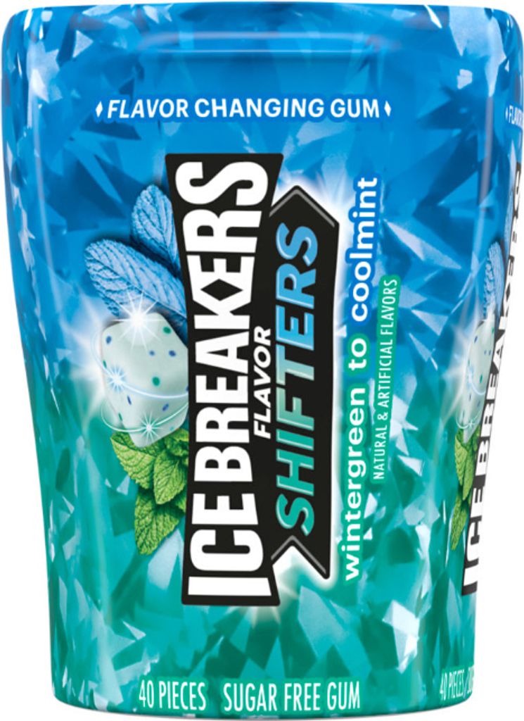 Ice Breakers Flavor Shifters Gum Wintergreen Coolmint (6 x 92g)