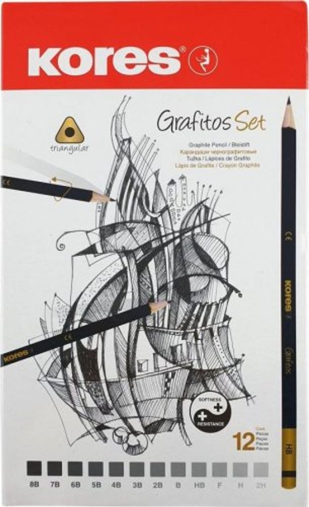 Kores Bleistift "Grafitos Art" 12er Metalletui