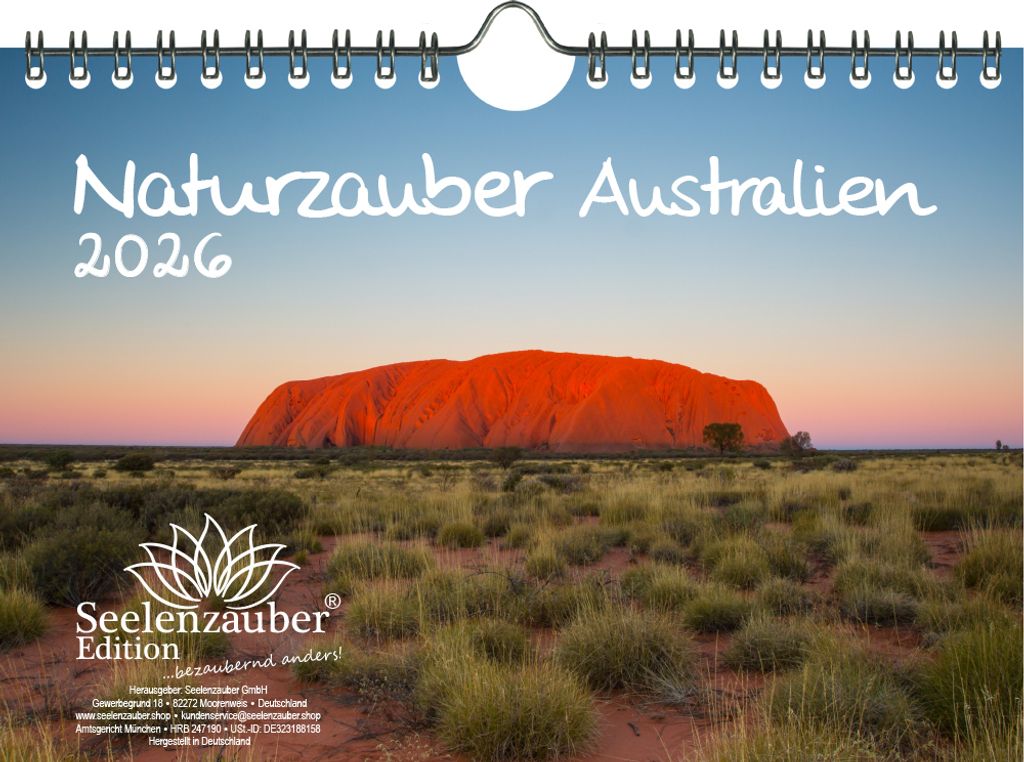 Naturzauber Australien DIN A5 Kalender für 2026 Urlaub Landschaft Natur Koala- Seelenzauber