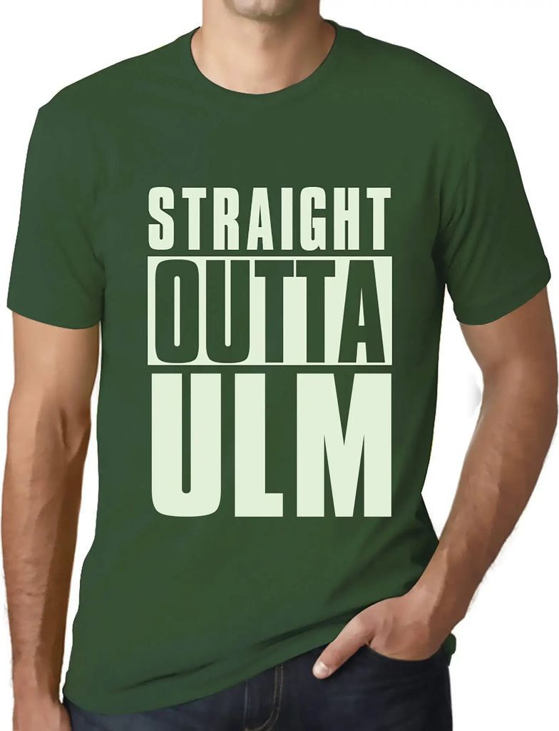 Herren Grafik T-Shirt Direkt aus der Ulme – Straight Outta Ulm – Öko-Verantwortlich Vintage Jahrgang Kurzarm Lustige Druck Geburtstag Geschenk...
