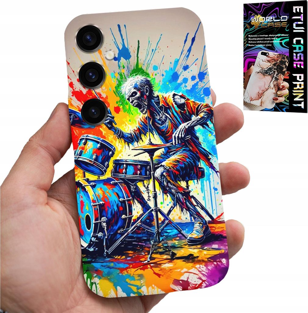 Hülle Für Samsung Galaxy S24 Plus - Rock Drums Skeleton Cover