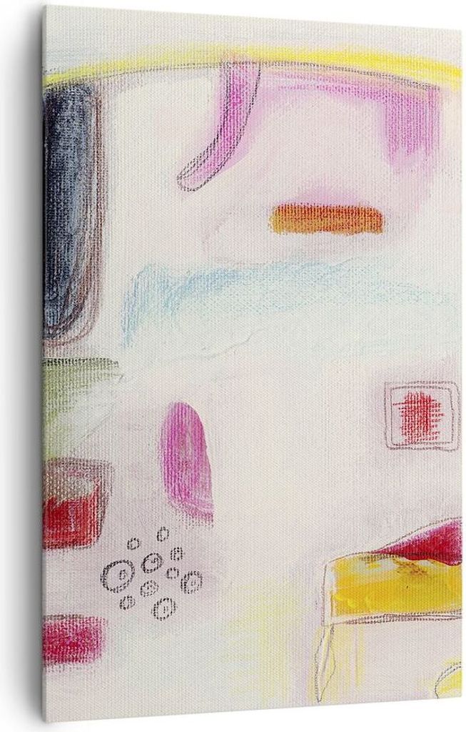 Bild auf Leinwand - Leinwandbild - Einteilig - Abstraktion modern - 80x120cm - Wand Bild - Wanddeko - Wandbilder - Leinwanddruck - Wanddekoration -...