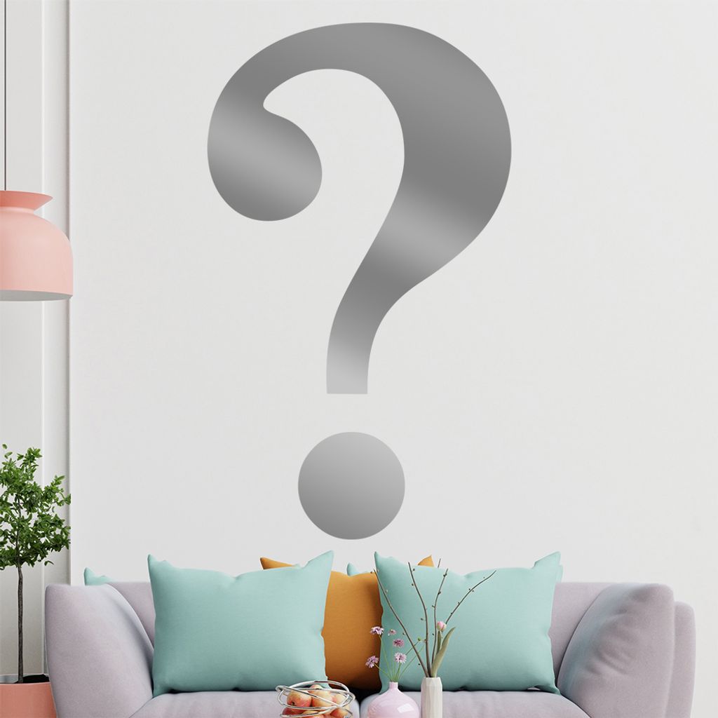 KIWISTAR Fragezeichen Schriftensystem Rhetorik Wandtattoo in 6 Größen - Wandaufkleber Wall Sticker - Dekoration, Küche, Wohnzimmer, Schlafzimmer...