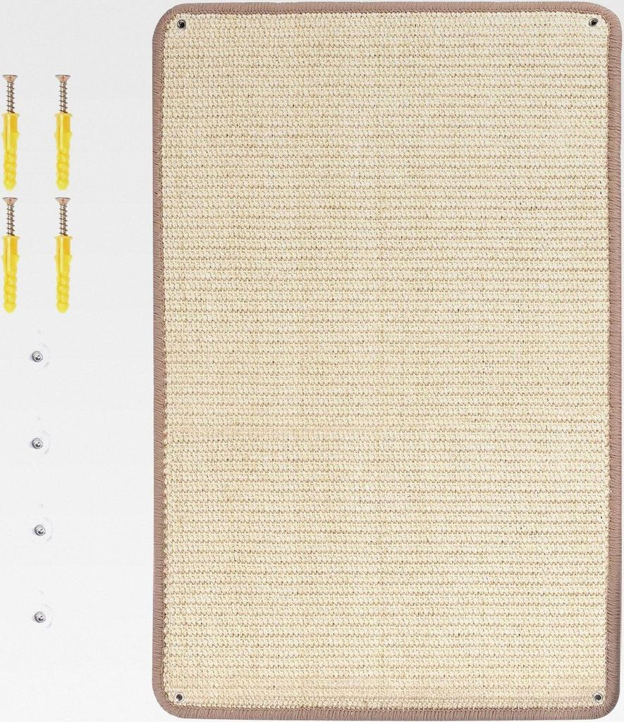Kratzmatte Katze 40x60cm Kratzbretter Natürliche Sisal Kratzmatte Katzenkratzmatte Kratzschutz für Sofa Möbel Wand