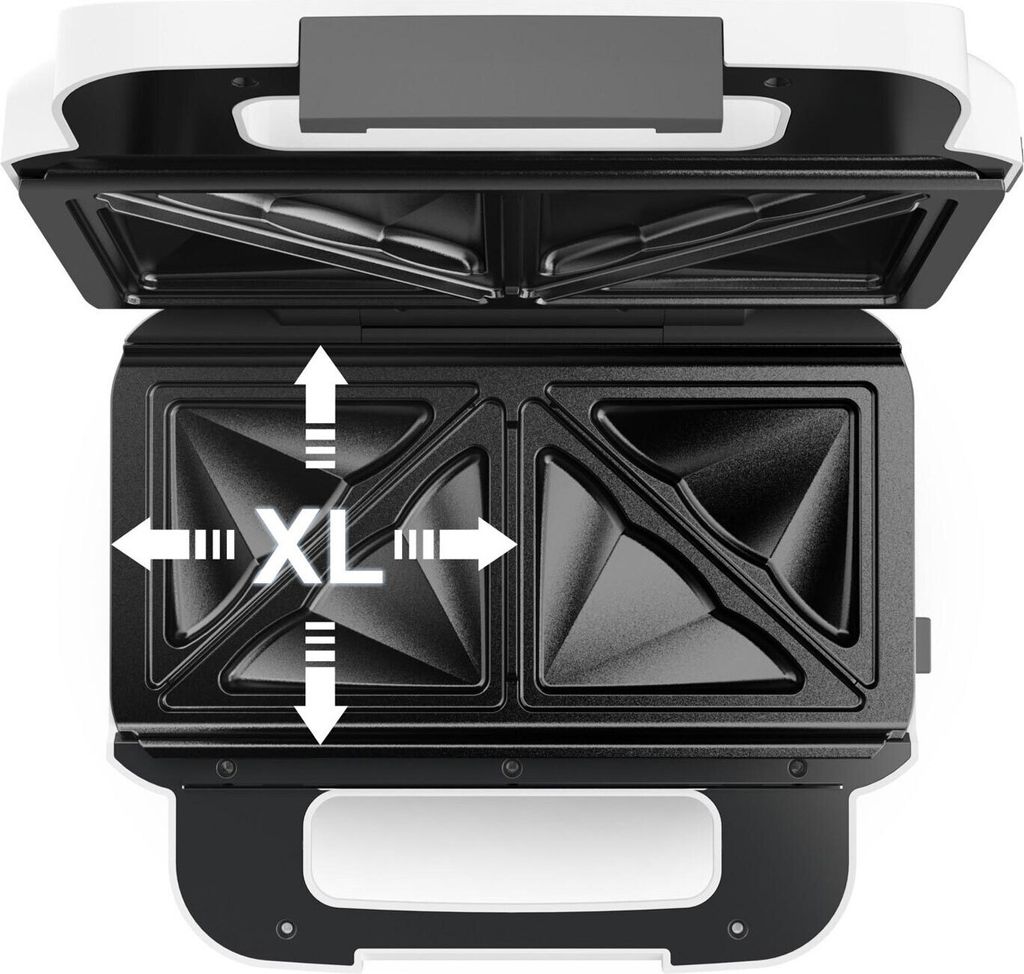 Tefal Snack XL Sandwich/Waffle maker - Silver/white Produktbild 8