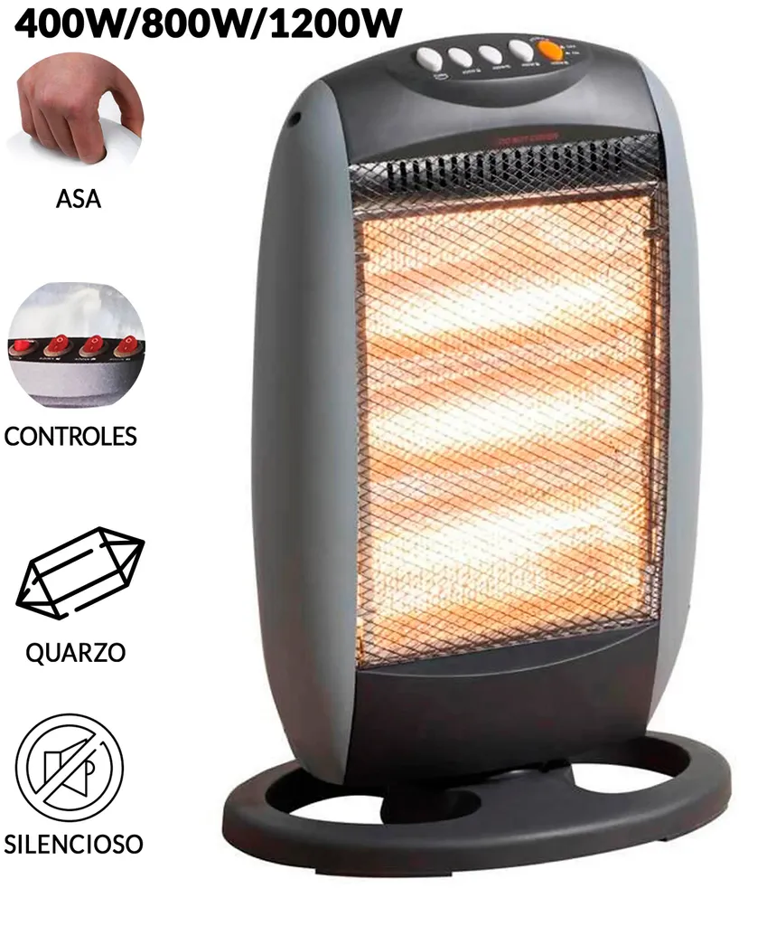 Chauffage d'appoint électrique portable Téhéran 1200W réglable - 2 pcs