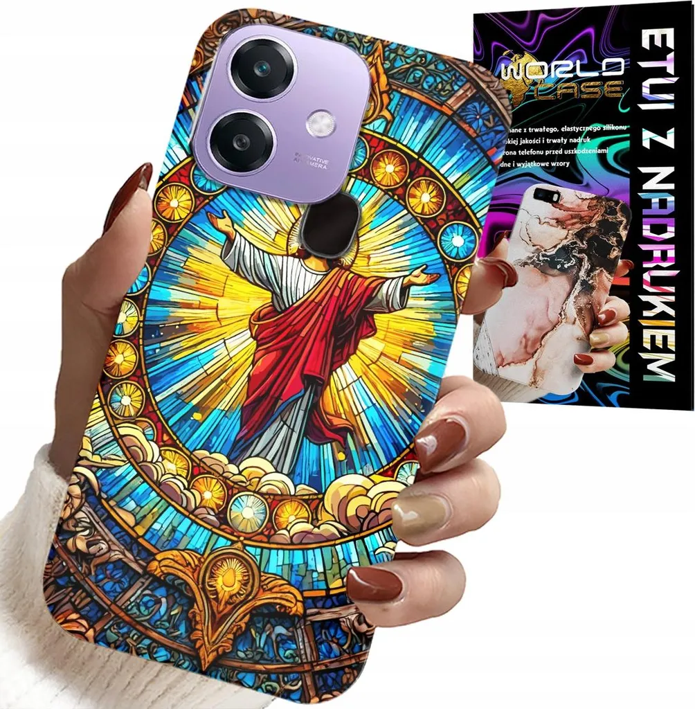 Custodia Religiosa Gesù per Oppo A40 / A40M + Protezione Schermo