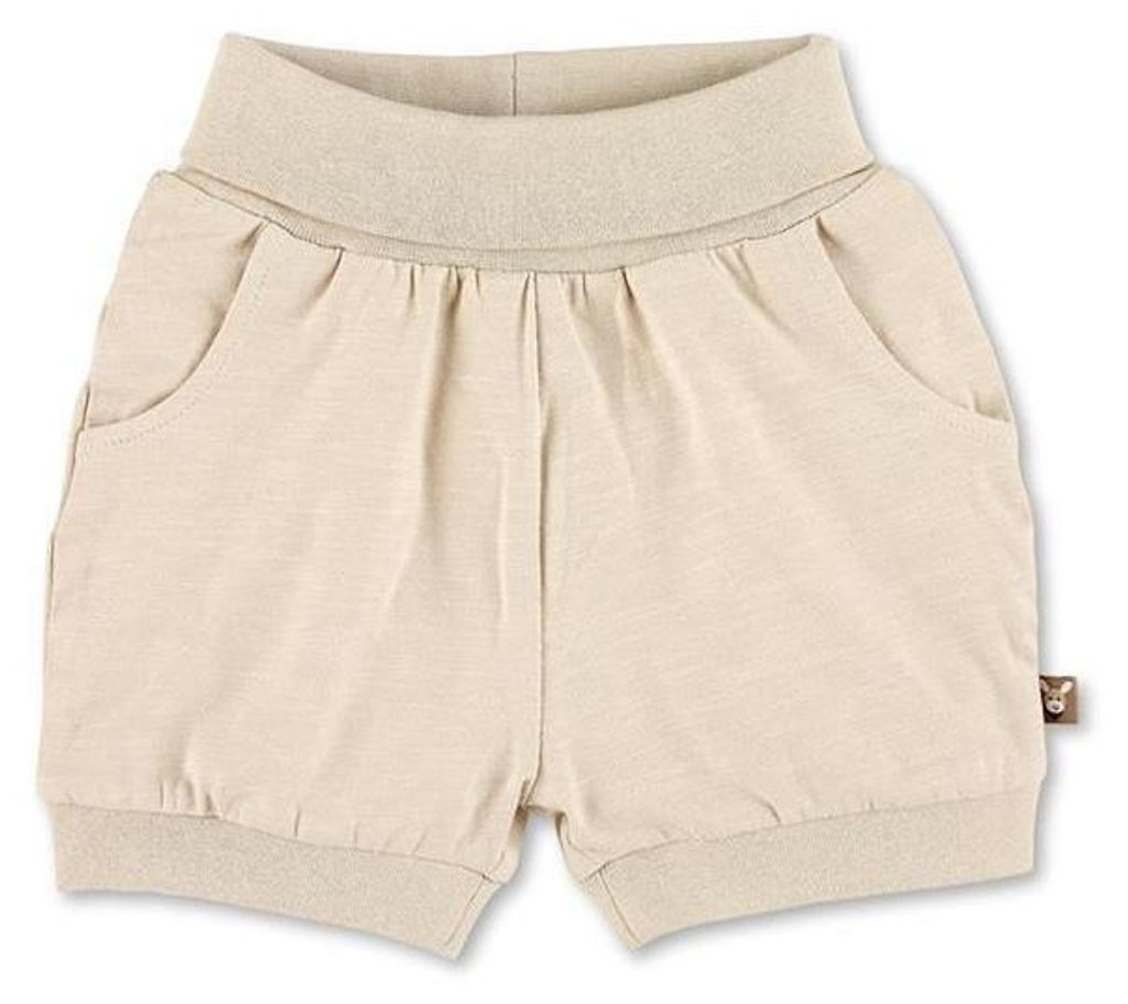 Sterntaler Hose kurz Flammgarn Jersey mit Esel Emmi Logo beige 86