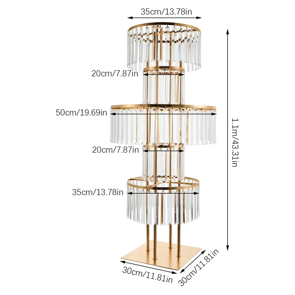 Support de fleurs mariage 110 cm pour une décoration de table unique